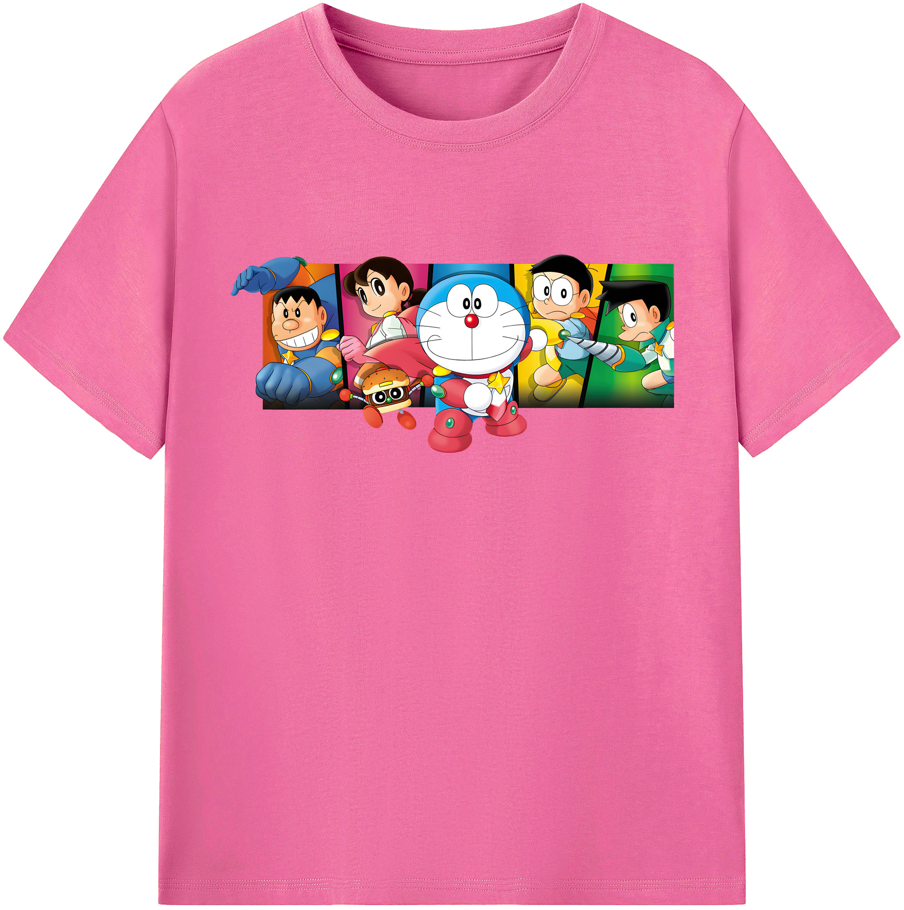 （画像用） ドラえもん Doraemon レディースカジュアルプリントTシャツ（綿100％）